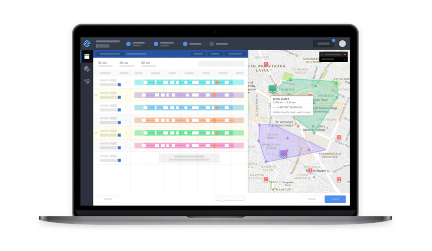screenshot of Locus Dispatch Management Platform